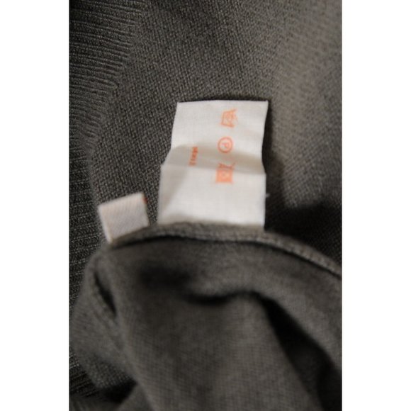 Marni Womens U Neck Sweater Size 40 Olive Green Cashmere Pullover Long Sleeve - Picture 13 of 14